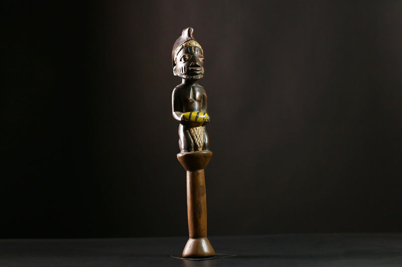 African Staff Handcrafted Wooden Decor Unique Art Piece from Africa-G4157
