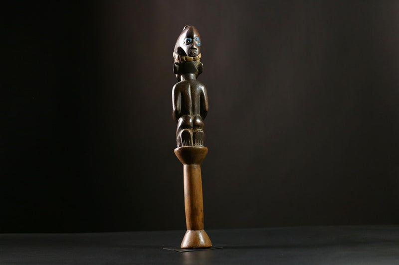 African Staff Handcrafted Wooden Decor Unique Art Piece from Africa-G4157