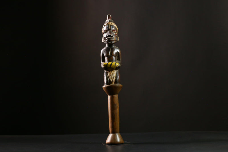 African Staff Handcrafted Wooden Decor Unique Art Piece from Africa-G4157