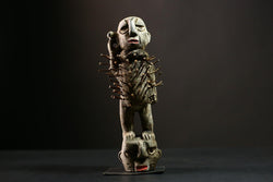 African Vintage Nkisi Nkondi Statue - African Collectible Voodoo Doll Art-G4185