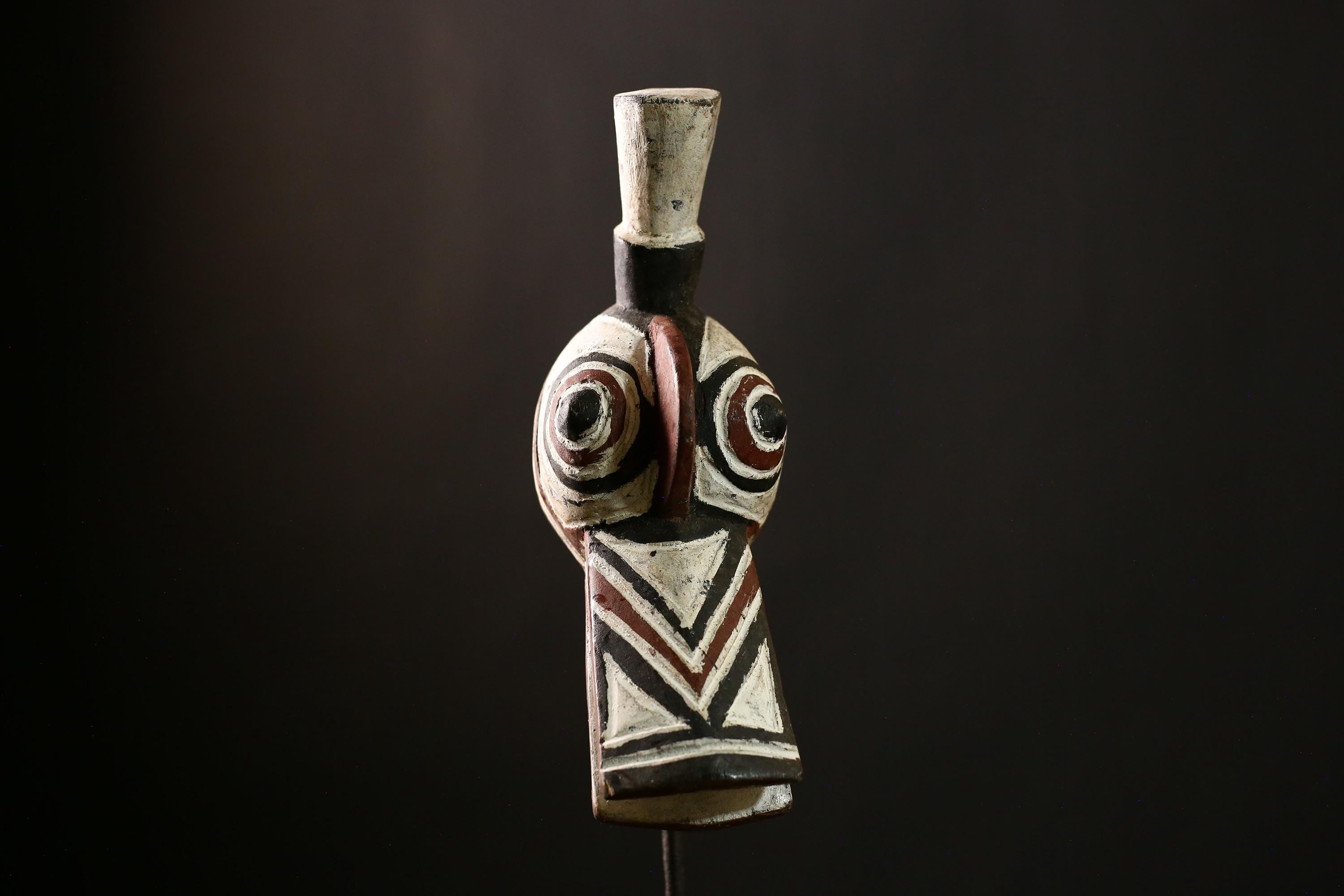 African Bird Mask - Vintage Tribal Home Decor, Handcrafted Burkina Faso Art Piece, Unique Wall Sculpture, Artisan Collectible-G4181