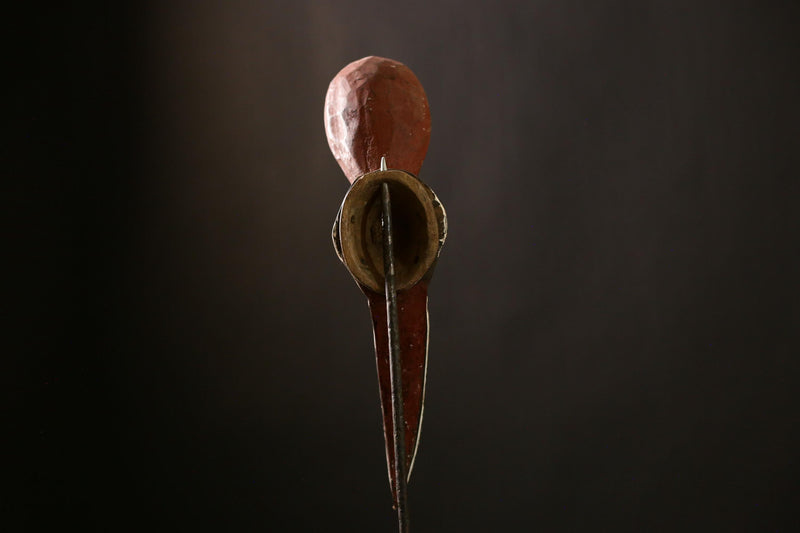 Authentic African Bobo Bird Mask - Vintage Tribal Wall Art Sculpture Home Decor from Burkina Faso - Unique Collectible Art Object-G4180