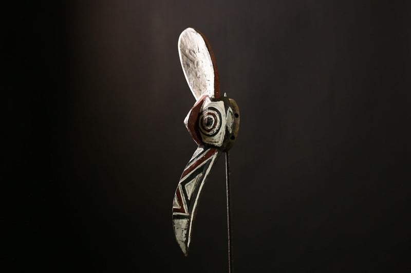 Authentic African Bobo Bird Mask - Vintage Tribal Wall Art Sculpture Home Decor from Burkina Faso - Unique Collectible Art Object-G4180