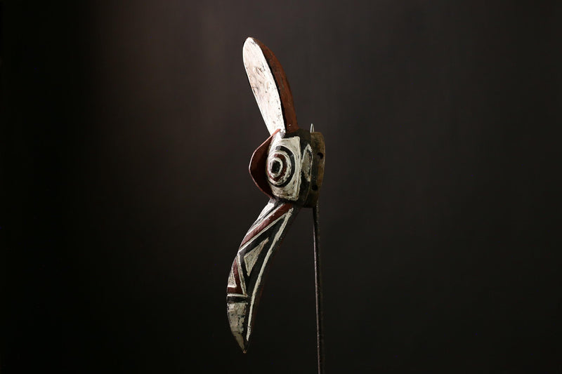 Authentic African Bobo Bird Mask - Vintage Tribal Wall Art Sculpture Home Decor from Burkina Faso - Unique Collectible Art Object-G4180