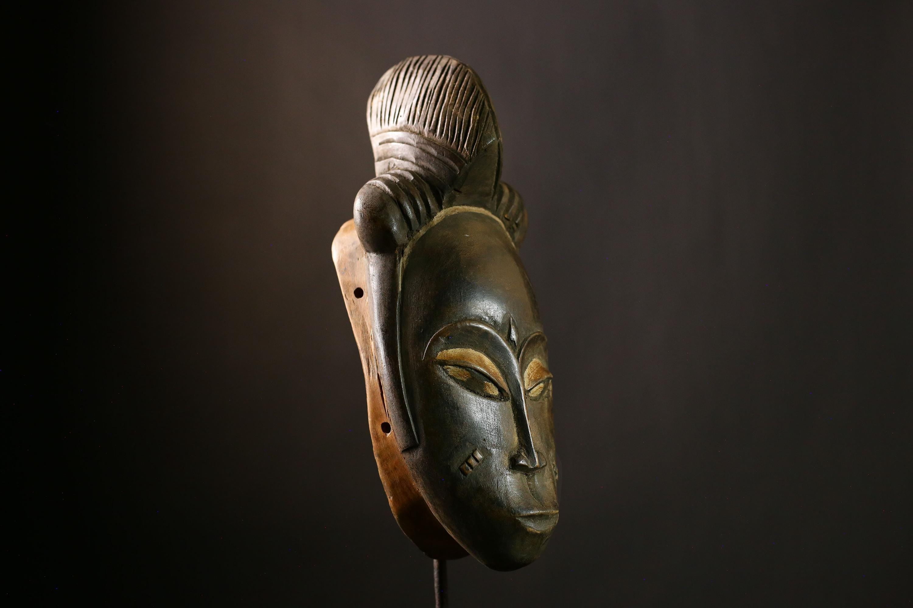 African Guro mask Vintage Home Decor Wall Hanging Unique Tribal Art Piece-5656