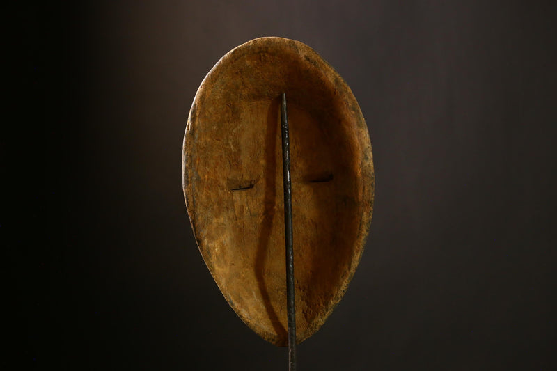 African Dan mask Vintage Wood Carved Tribal Face Wall Art Home Decor Piece-5685