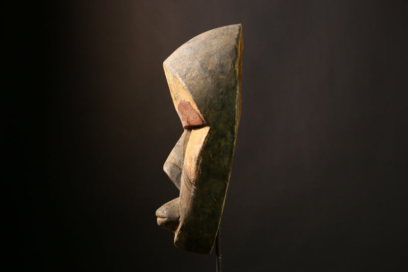 African Dan mask Vintage Wood Carved Tribal Face Wall Art Home Decor Piece-5685