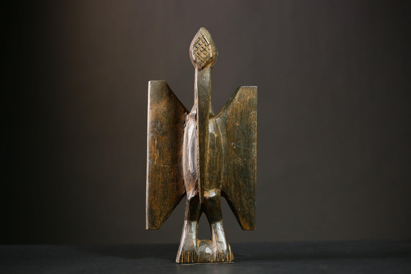 Antique Wooden Senufo Bird Statue Exquisite Tribal Artwork for Unique Home Decor and Traditional Cultural Sculpture Display Piece-G4387