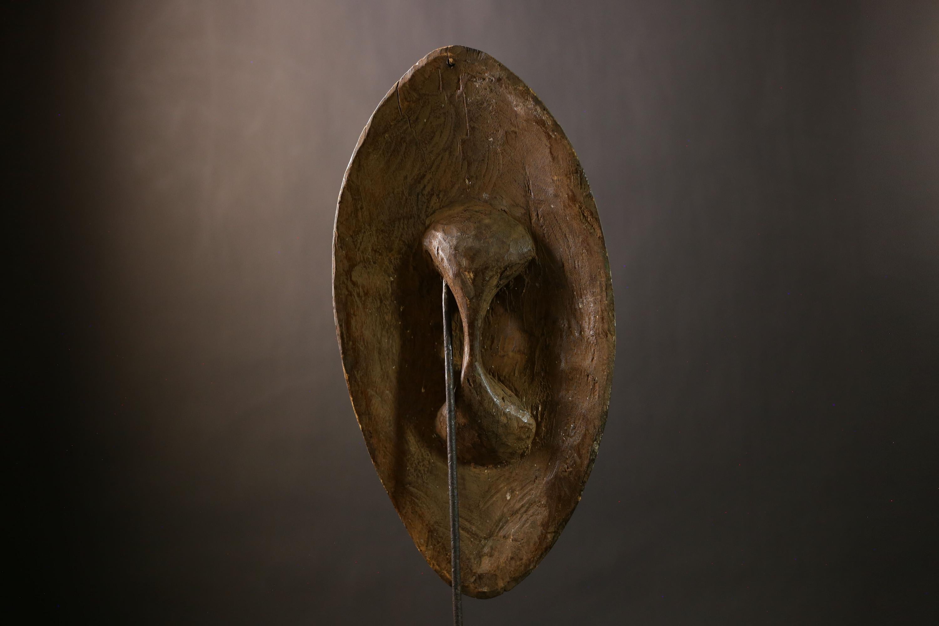 African Songye Shield Vintage | Hand Carved Antique Art | Tribal Wall Decor | Unique Cultural Piece | Ethnic Home Accent-G4401