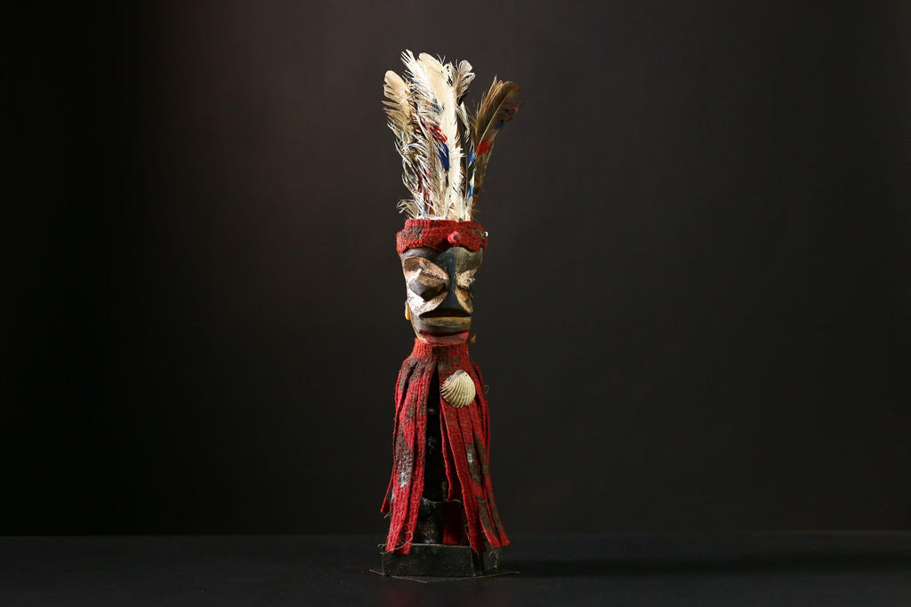 Africanisi Nkondi Statue - Voodoo Figure from Congo - Magic Ritual Artwork - Unique Tribal Art, Spiritual Decor for Collectors-G4193