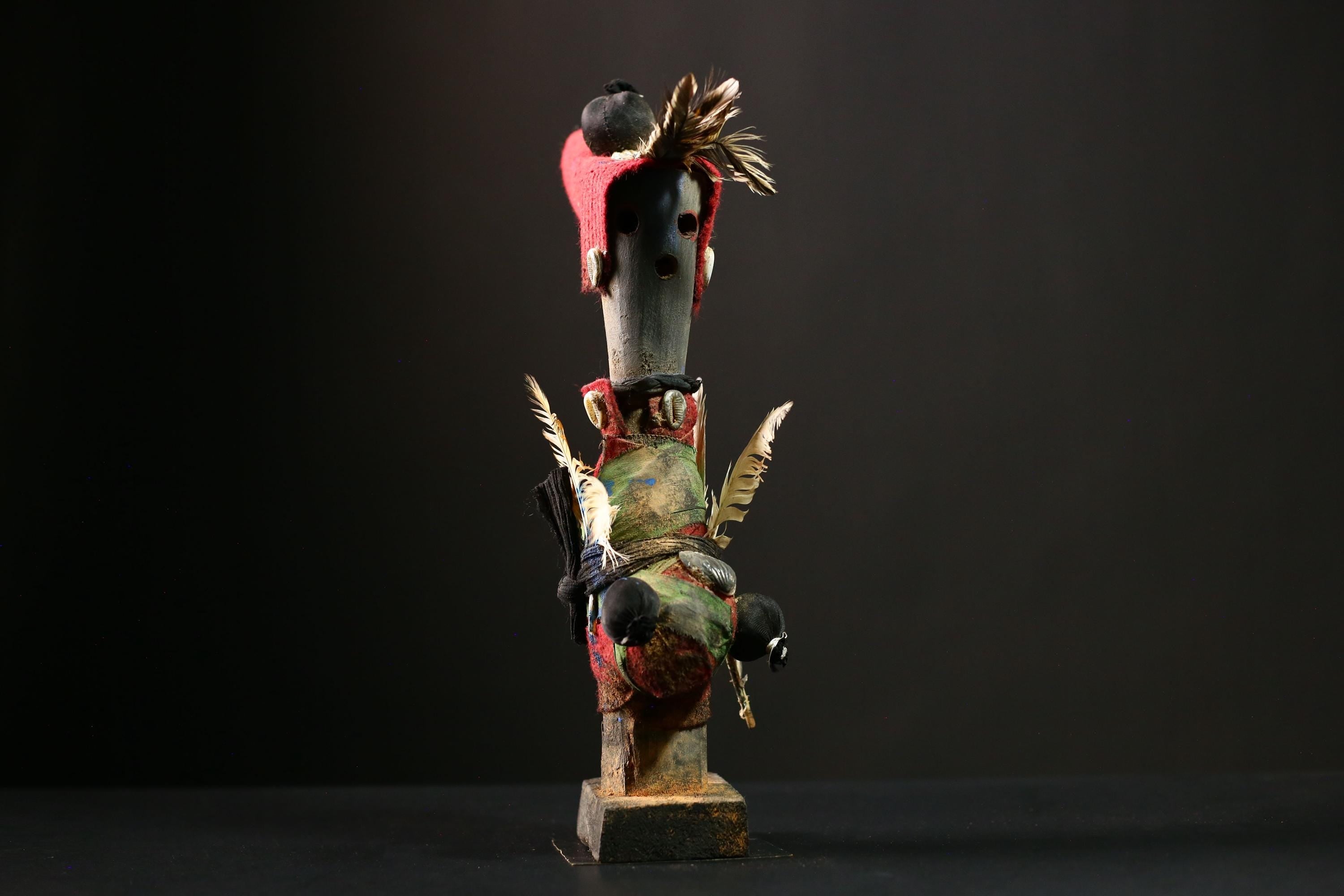 African Voodoo Nkisi Nkondi Statue Tribal Fetish Congo Magic Ritual Figure-G4190