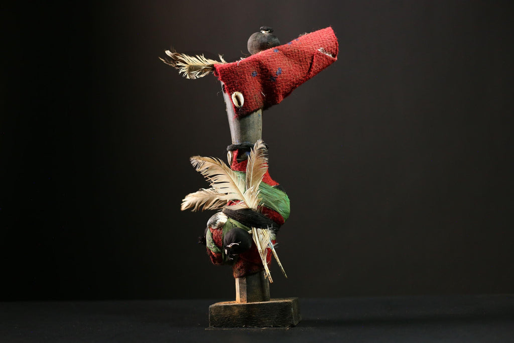 African Voodoo Nkisi Nkondi Statue Tribal Fetish Congo Magic Ritual Figure-G4190