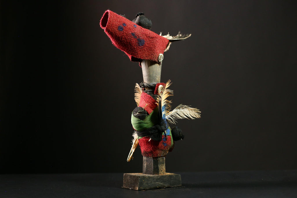 African Voodoo Nkisi Nkondi Statue Tribal Fetish Congo Magic Ritual Figure-G4190