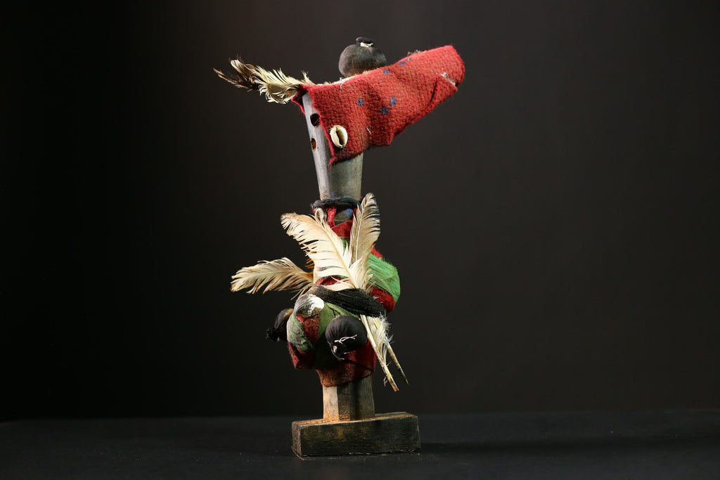 African Voodoo Nkisi Nkondi Statue Tribal Fetish Congo Magic Ritual Figure-G4190