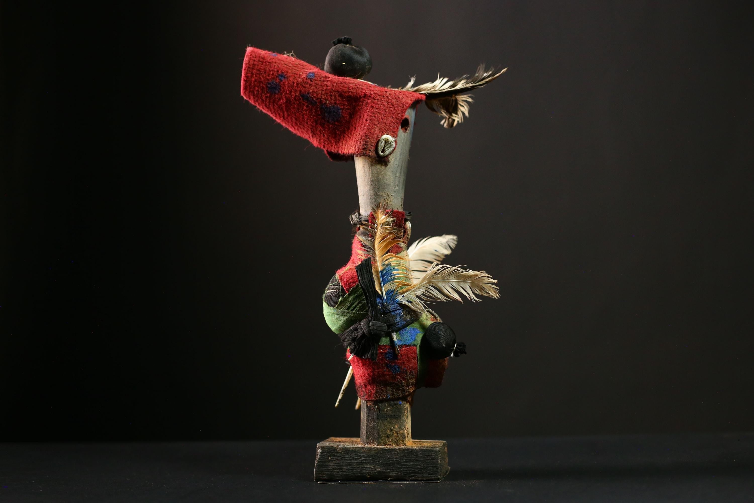 African Voodoo Nkisi Nkondi Statue Tribal Fetish Congo Magic Ritual Figure-G4190