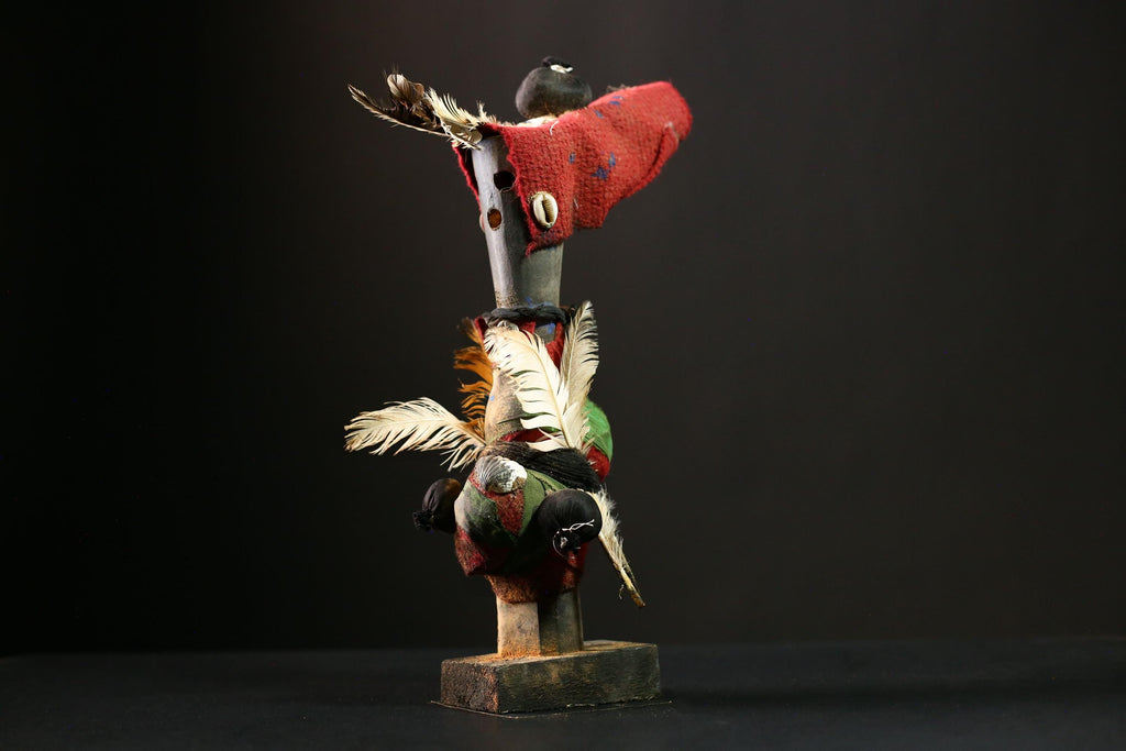 African Voodoo Nkisi Nkondi Statue Tribal Fetish Congo Magic Ritual Figure-G4190
