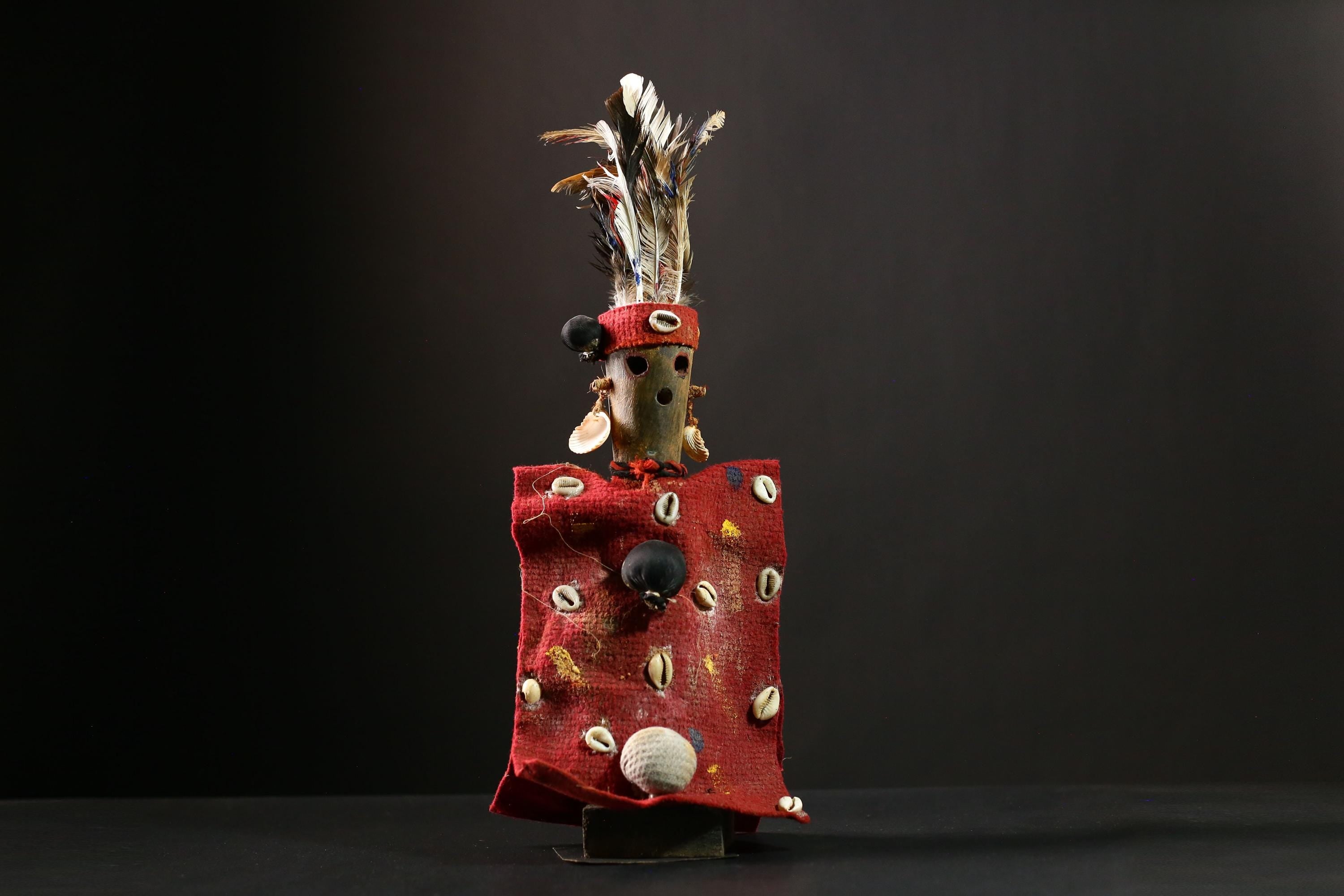 African Voodoo Nkisi Nkondi Statue Vintage Collectible Doll Piece Statue -G4186