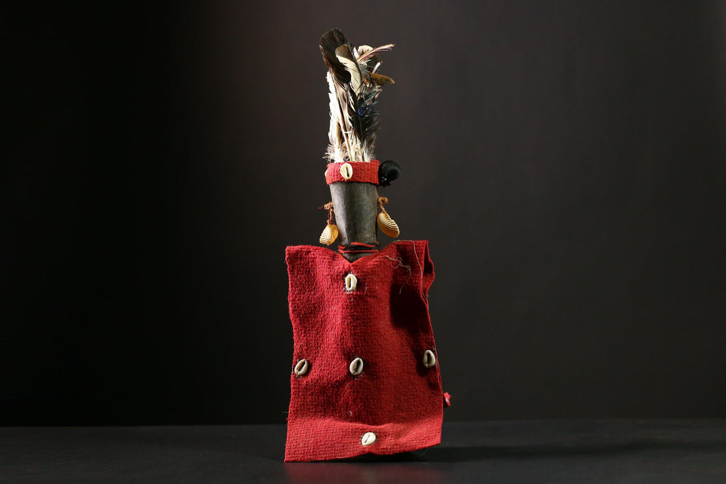 African Voodoo Nkisi Nkondi Statue Vintage Collectible Doll Piece Statue -G4186
