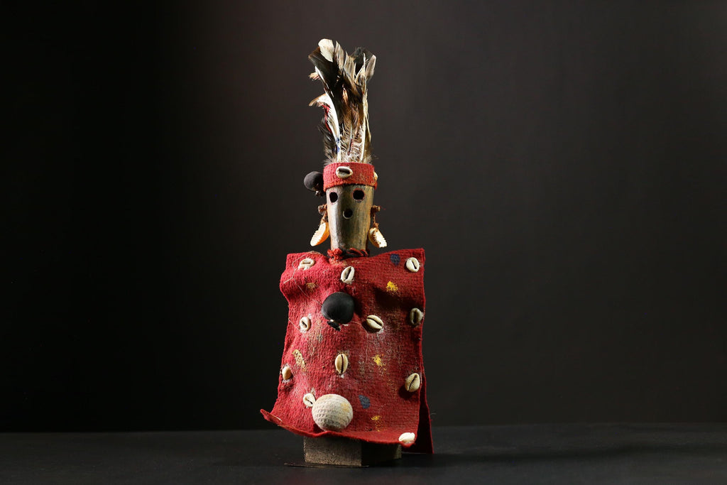 African Voodoo Nkisi Nkondi Statue Vintage Collectible Doll Piece Statue -G4186