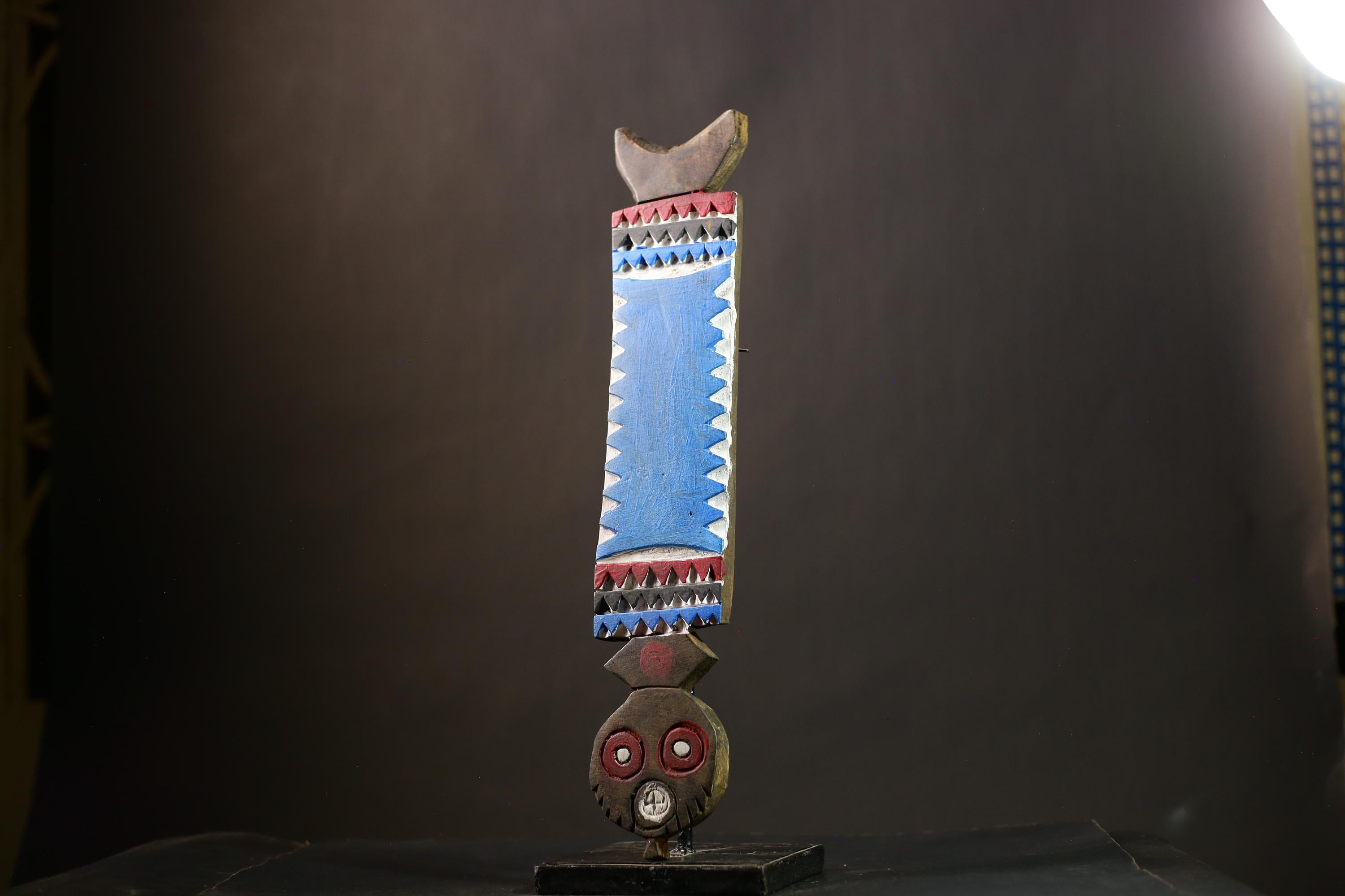African Bwa Owl Mask | Carved Wood Tribal Art from Burkina Faso | Unique Home Decor | Artisan Mask for Collectors | Cultural Gift-G1273