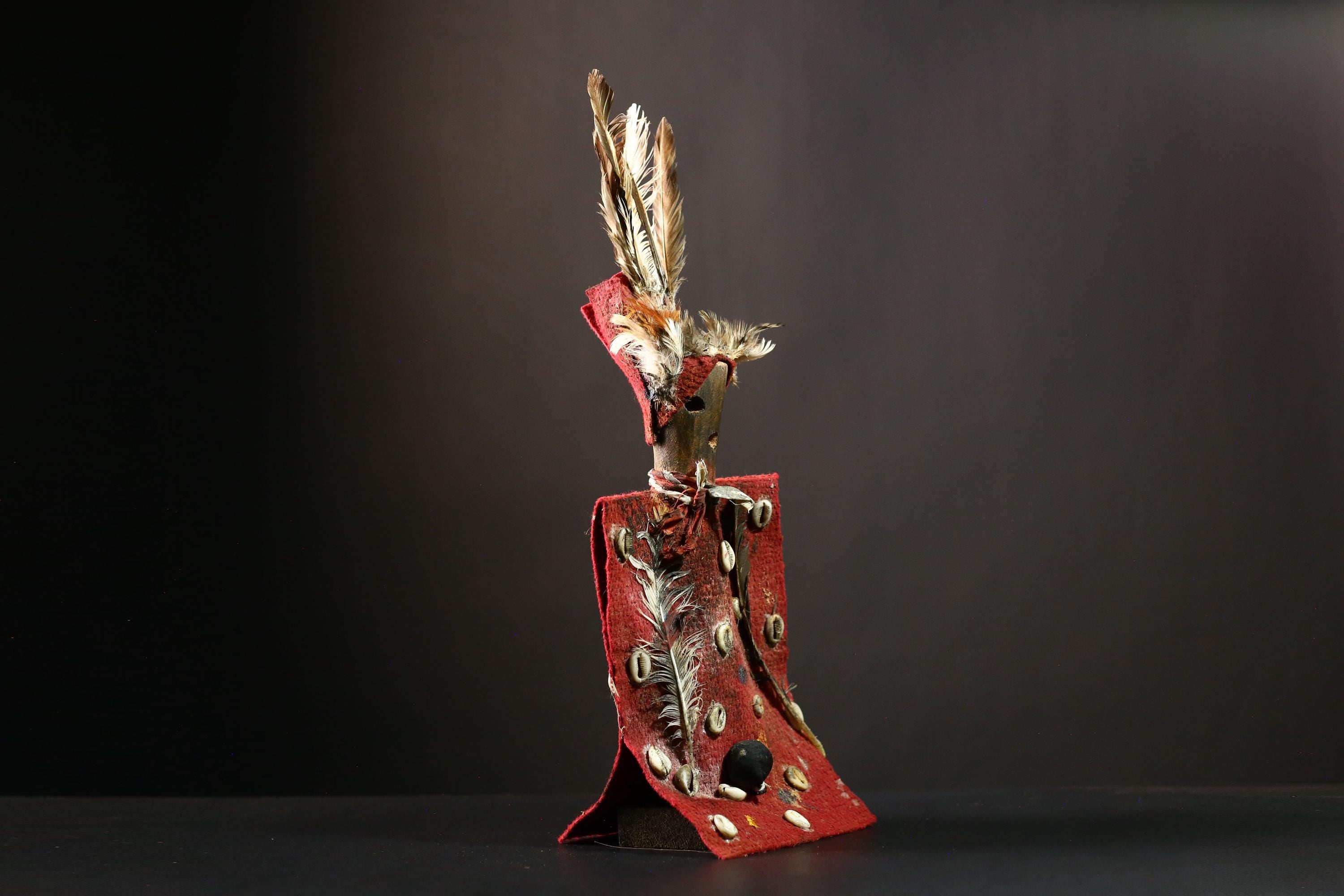 African Nkisi Nkondi Statue African Tribal Fetish Figure Kongo Collectible-G4215