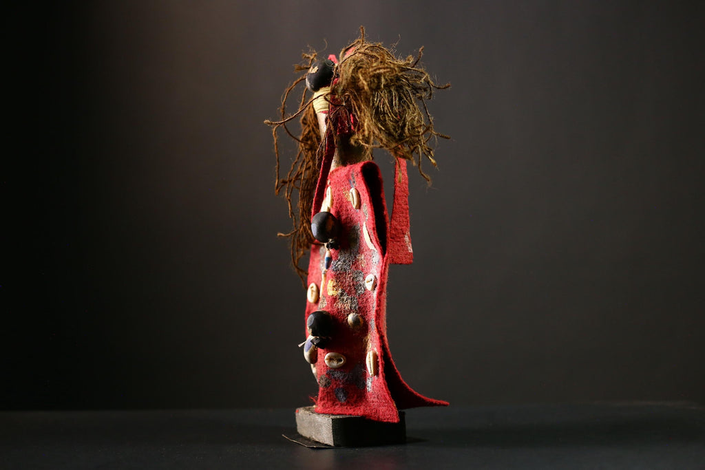African Nkondi Statue Voodoo Tribal Collectible Shaman Art Sculpture Decor-G4214