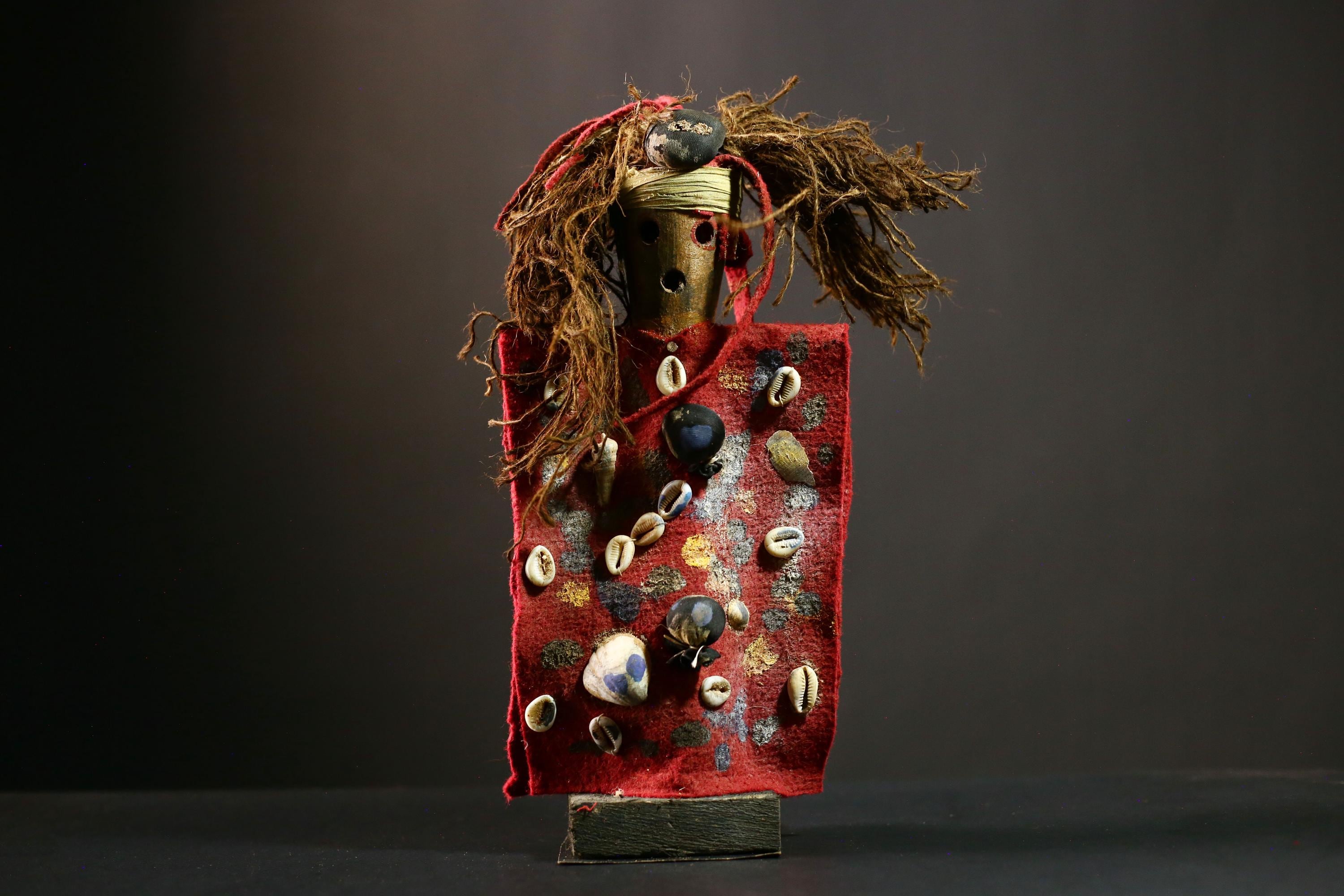 African Nkondi Statue Voodoo Tribal Collectible Shaman Art Sculpture Decor-G4214