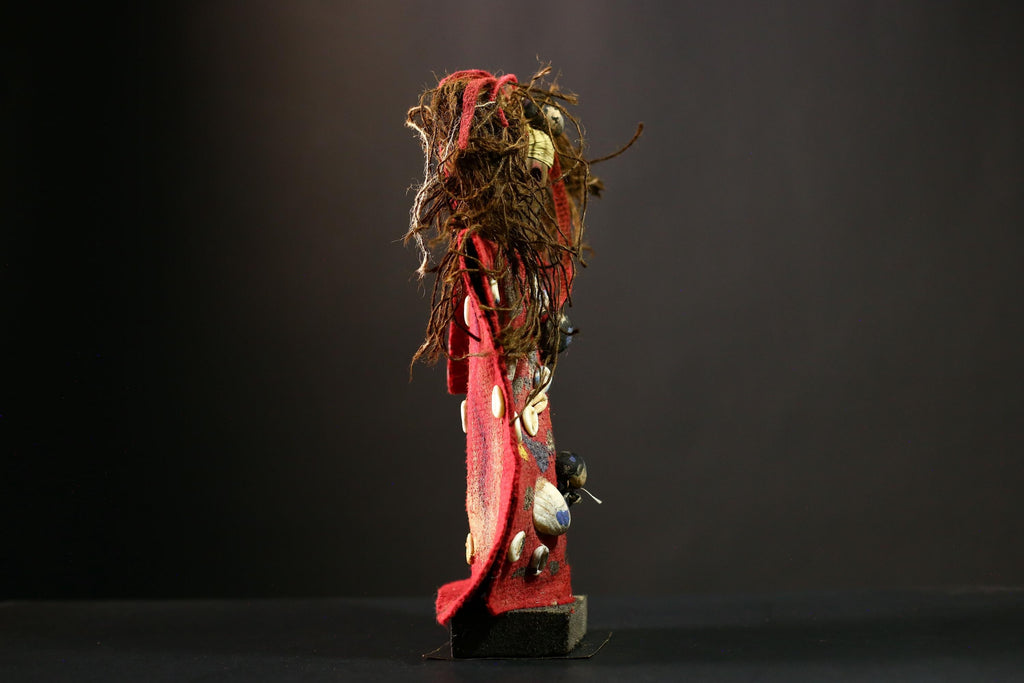 African Nkondi Statue Voodoo Tribal Collectible Shaman Art Sculpture Decor-G4214