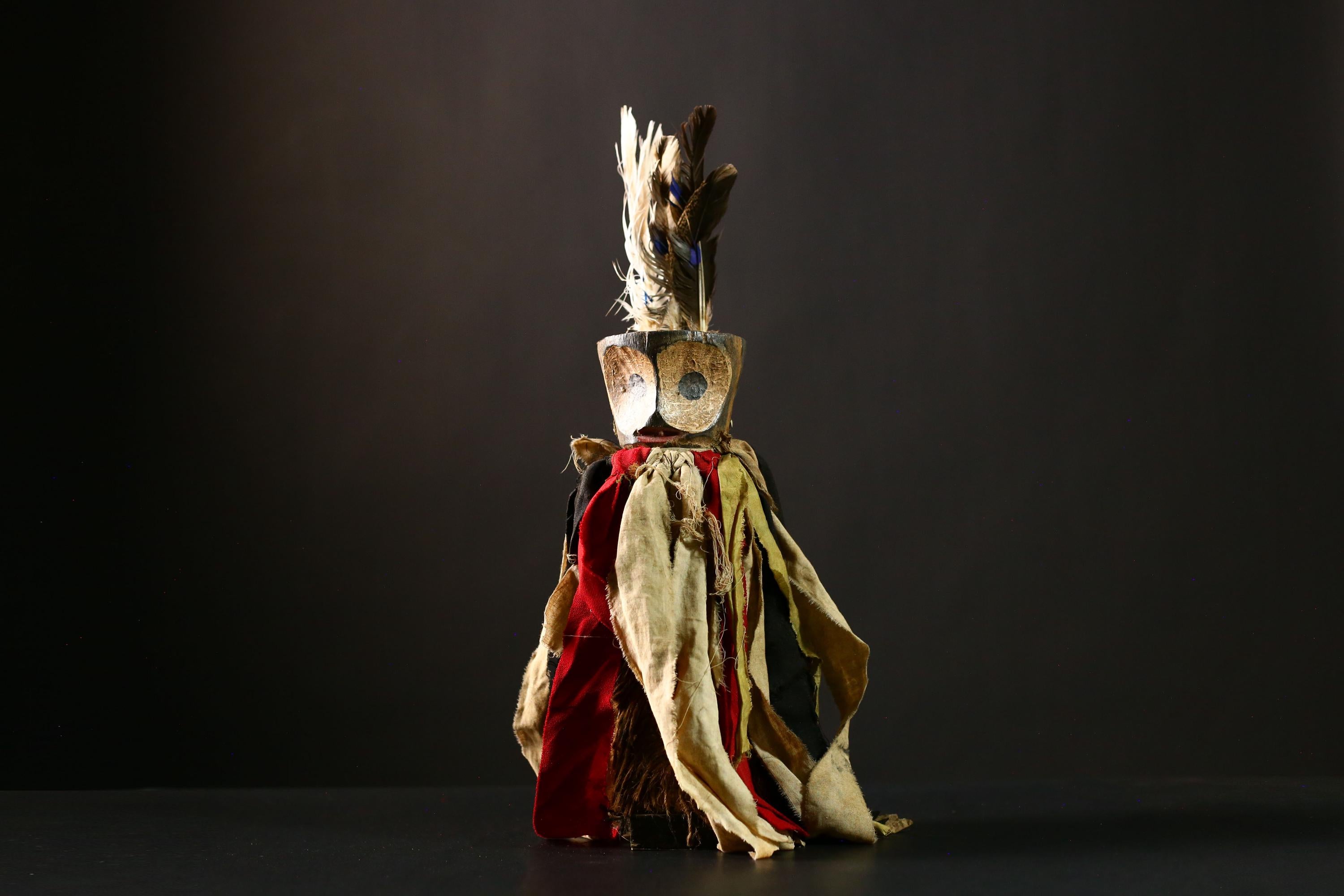 African Nkondi Voodoo Statue Vintage Tribal Collectible Sculpture Home Decor-G4208