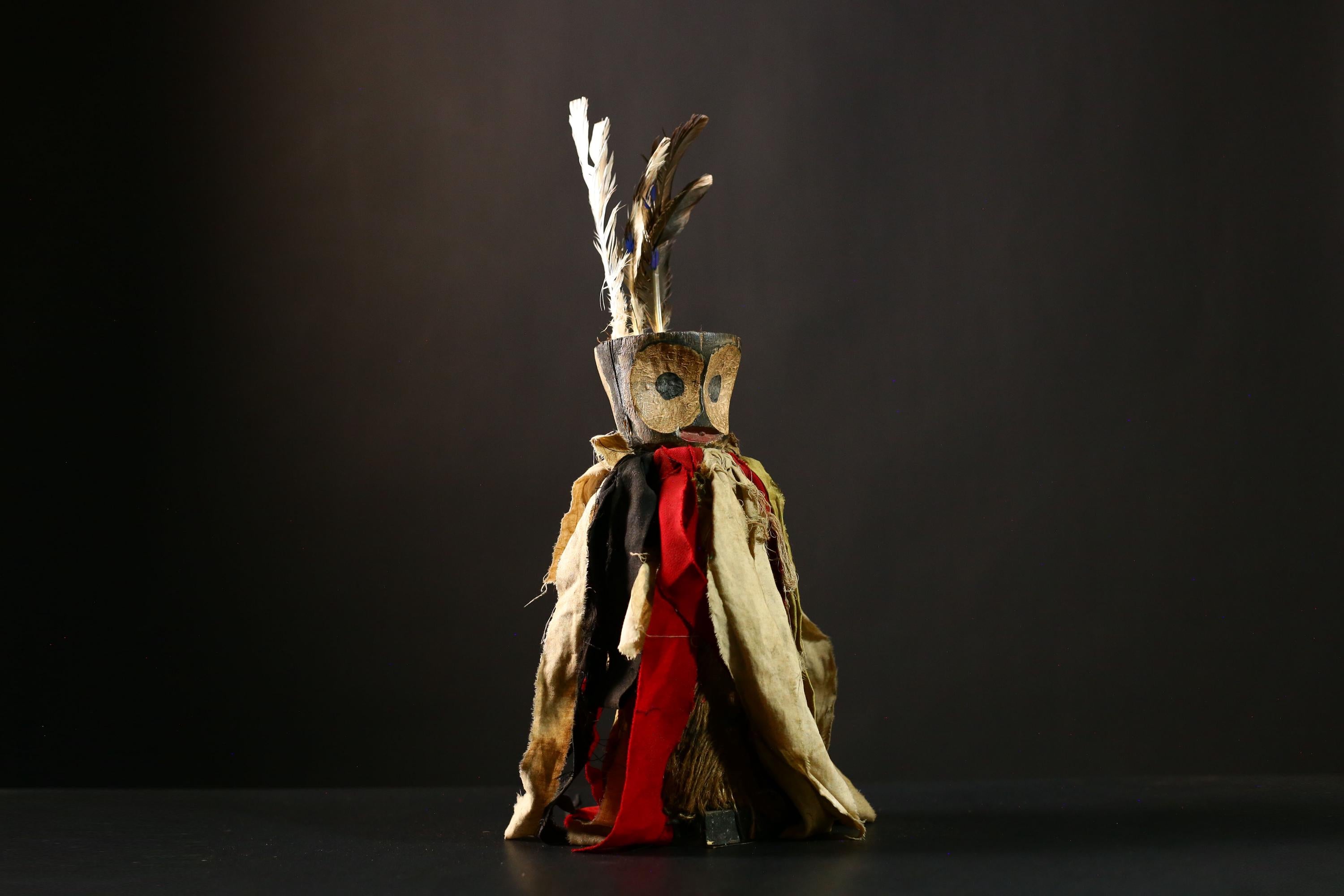 African Nkondi Voodoo Statue Vintage Tribal Collectible Sculpture Home Decor-G4208