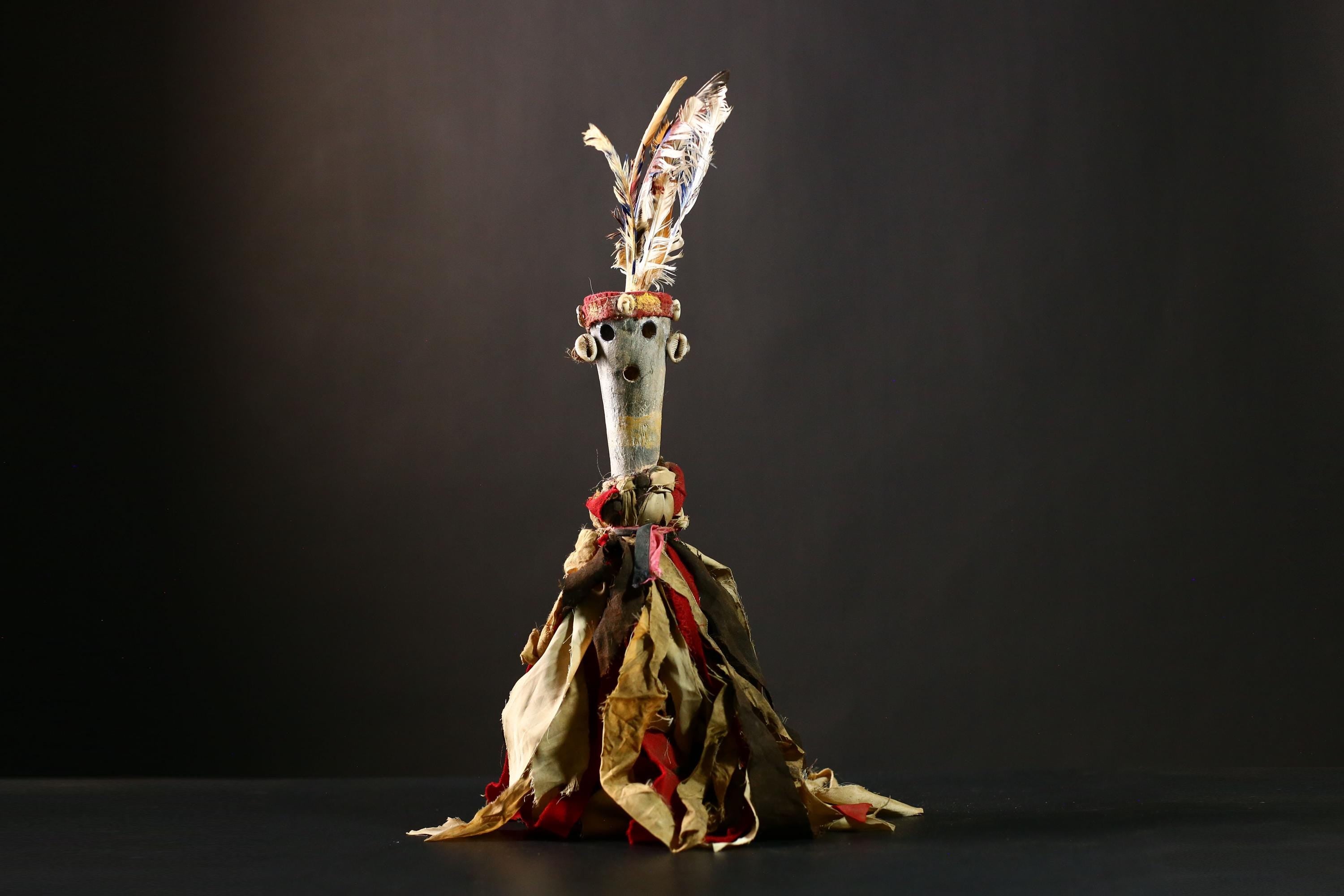 African Nkondi Statue Vintage Collectible Tribal Voodoo Doll Art Decor-G4202