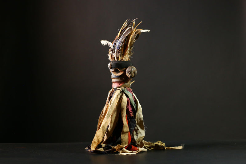 Africa Nkondi Nkisi Statue | Unique Tribal Sculpture | Vintage Voodoo Doll Art | Collectible Home Decor | African Cultural Piece-G4227