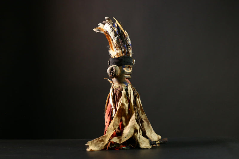 Africa Nkondi Nkisi Statue | Unique Tribal Sculpture | Vintage Voodoo Doll Art | Collectible Home Decor | African Cultural Piece-G4227