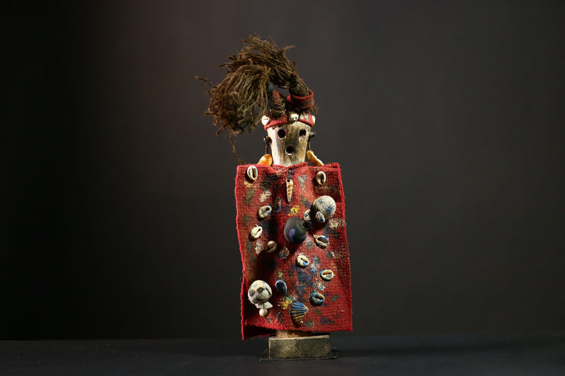 Africa Nkondi Voodoo Power Figure Tribal Statue Sculpture Art Decor-G4225