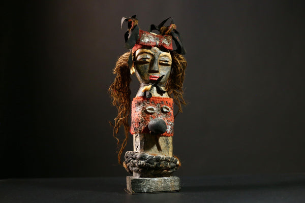 Africa Nkisi Voodoo Statue Sculpture - Kongo Spirit Figure, Collectible Art Object, Unique African Decor, Handmade Cultural Piece-G4221