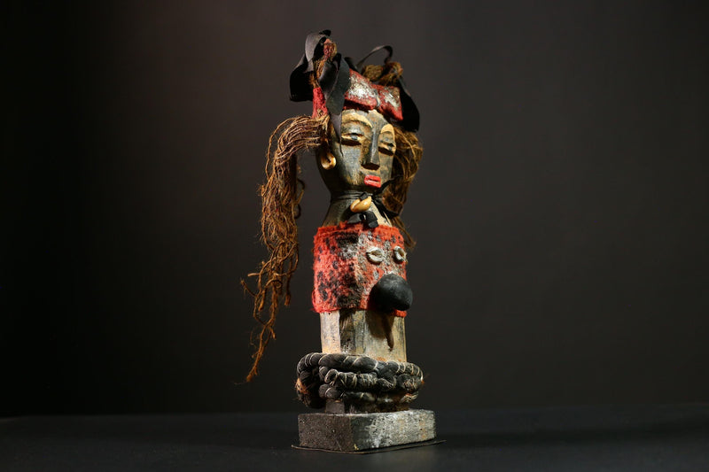 Africa Nkisi Voodoo Statue Sculpture - Kongo Spirit Figure, Collectible Art Object, Unique African Decor, Handmade Cultural Piece-G4221