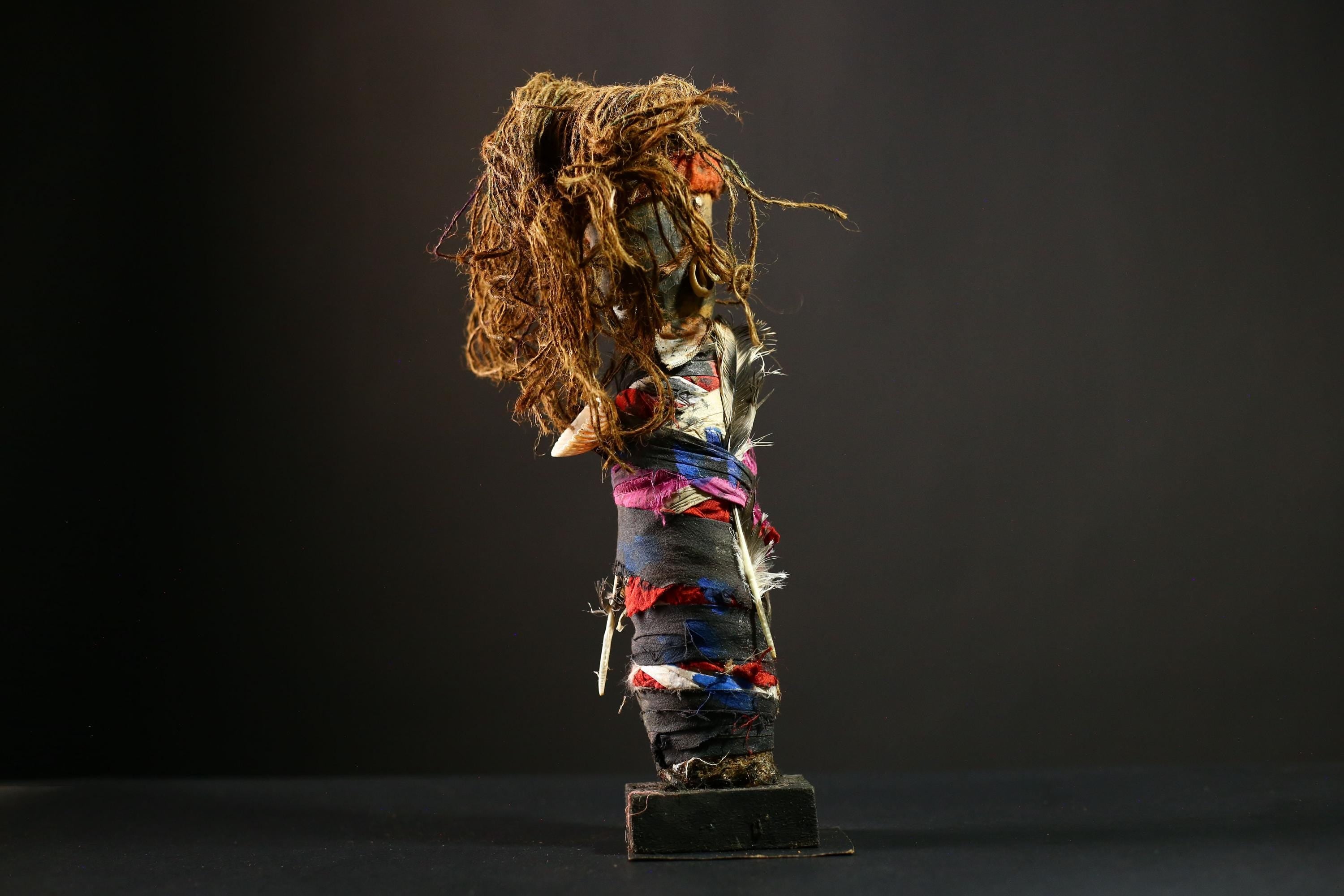 Africa Nkisi Nkondi Statue Kongo Figure Tribal Art Collectible Home Decor-G4219