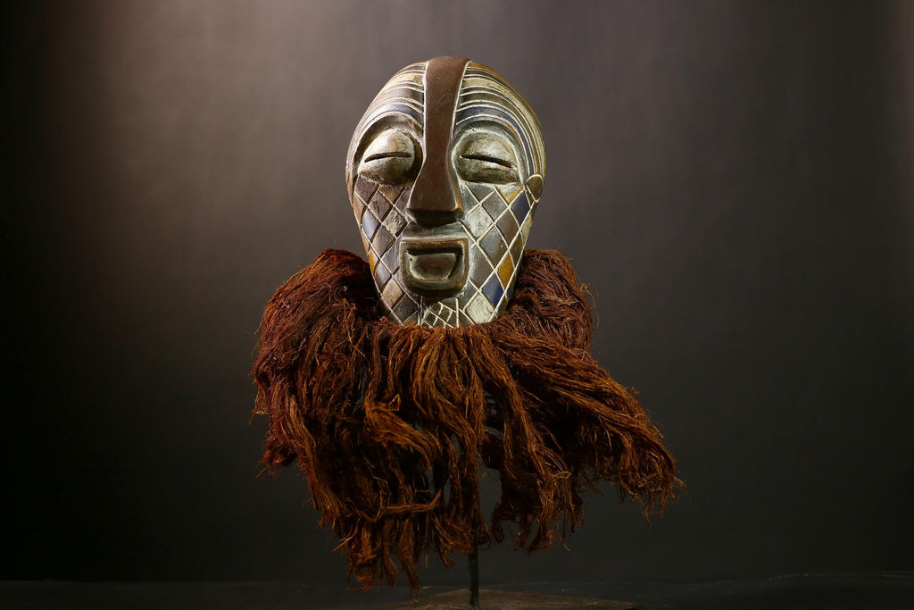 African Kifwebe Mask | Hand Carved Songye Art | Wooden Wall Hanging Decor | Unique Tribal Decor | Decorative Cultural Artwork | Home -G4435