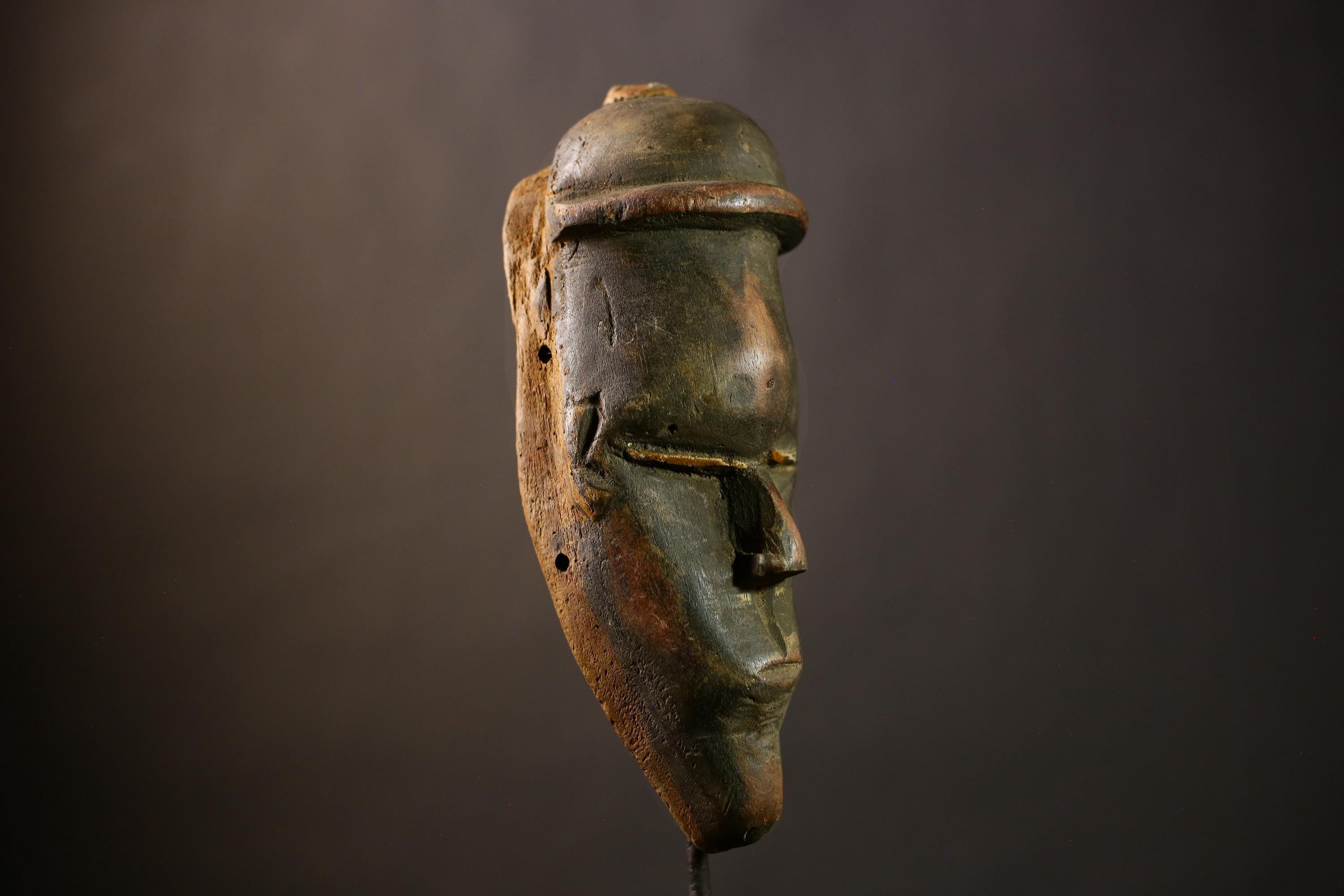 Antique Dan Tribe Mask | Hand Carved Wooden Wall Art | Unique Tribal Decor | Cultural Home Accent | Ethnic Wall Hanging Piece | Craft-7612