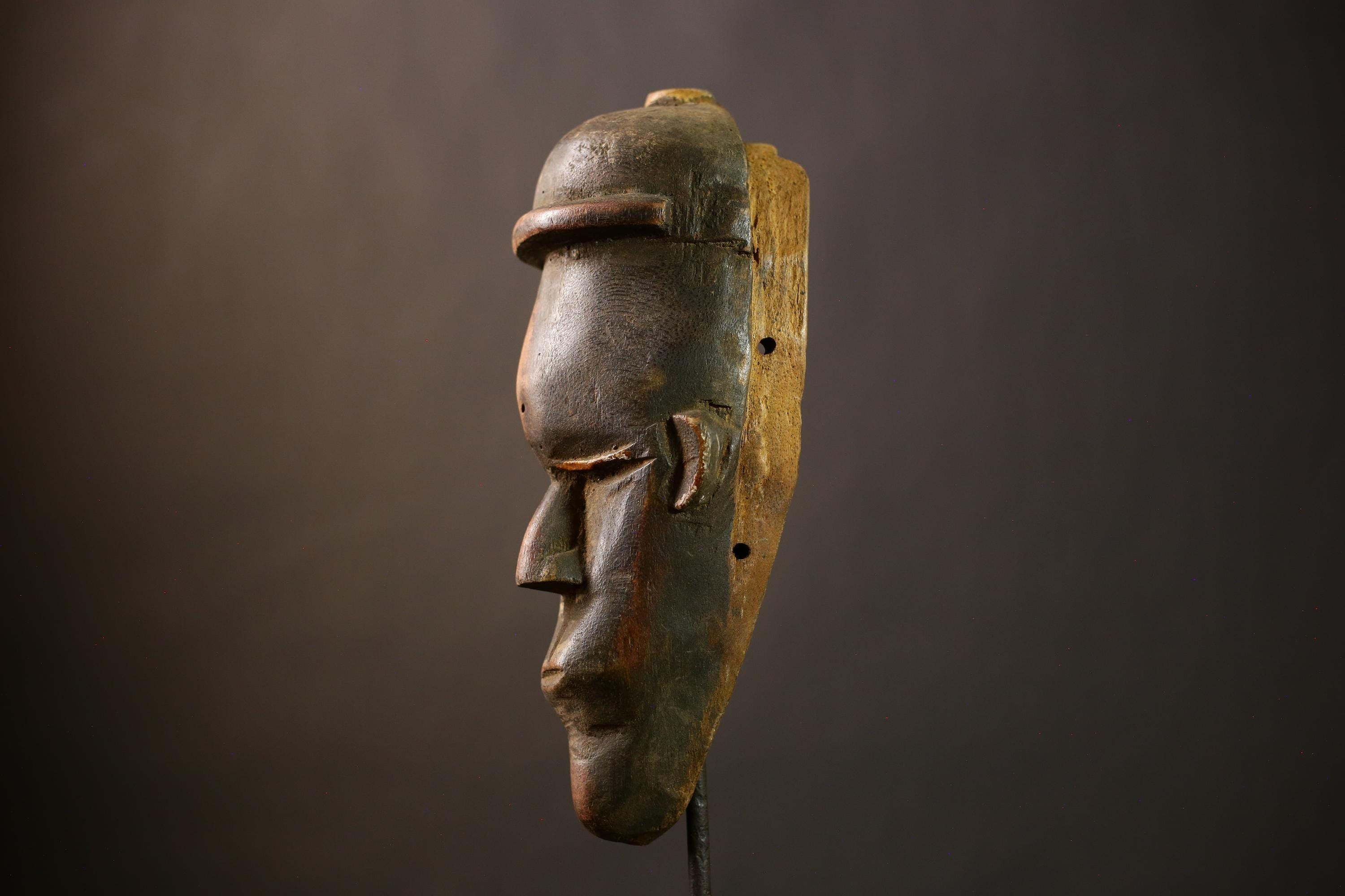 Antique Dan Tribe Mask | Hand Carved Wooden Wall Art | Unique Tribal Decor | Cultural Home Accent | Ethnic Wall Hanging Piece | Craft-7612