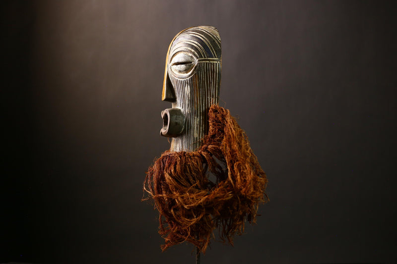 Handcrafted African Songye Mask | Unique Wooden Art | Decorative Wall Decor | Collectible Tribal Piece for Home-G4450