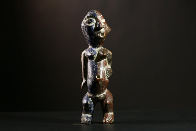 African FANG Figure, Hand-Carved Tribal Wooden Ancestor Statue Art-6531