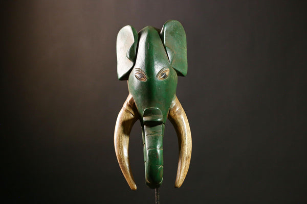 African Guro Mask Elephant Authentic Cameroonian Wall Art Unique Decor-G4243