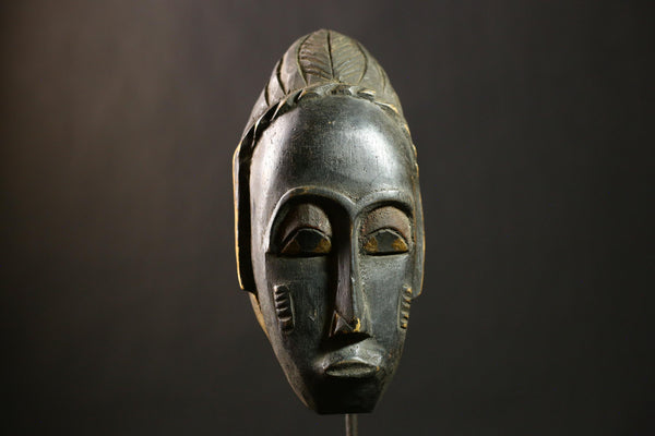 African Antique Guro Mask Tribal Art Vintage Wall Decor Collectible Figure | Unique Home Accent | Cultural Representation-7544