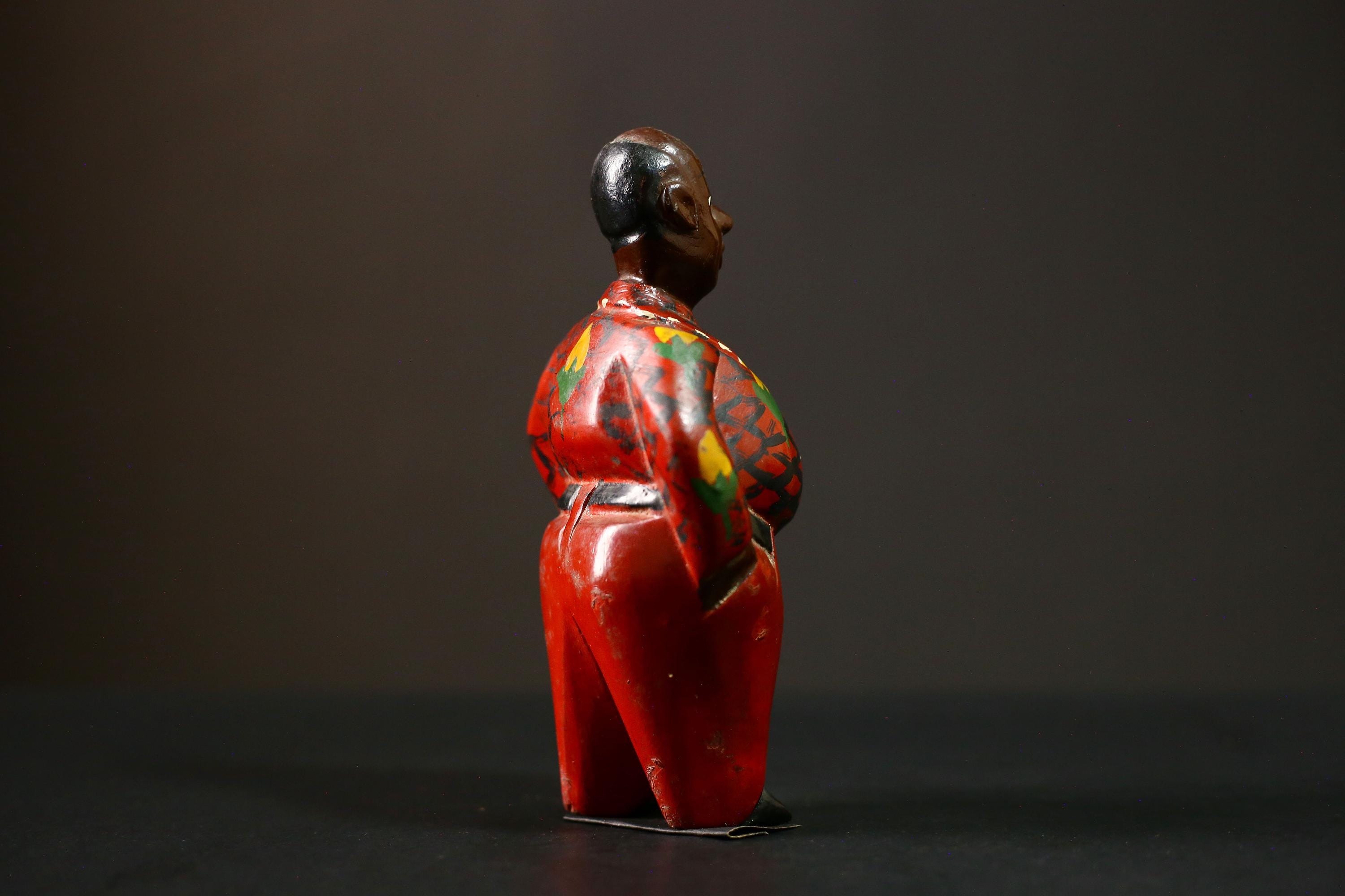African Hand-Painted Hardwood Art, Authentic African Decor, Unique Home Collectible, Cultural Wooden Masterpiece for Display-G4267