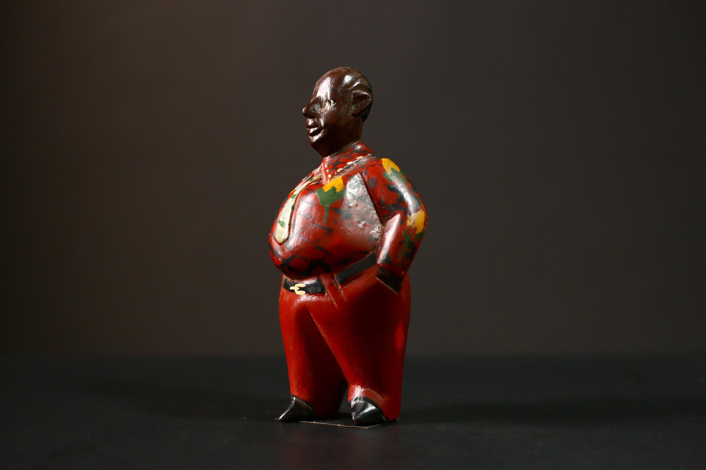 African Hand-Painted Hardwood Art, Authentic African Decor, Unique Home Collectible, Cultural Wooden Masterpiece for Display-G4267