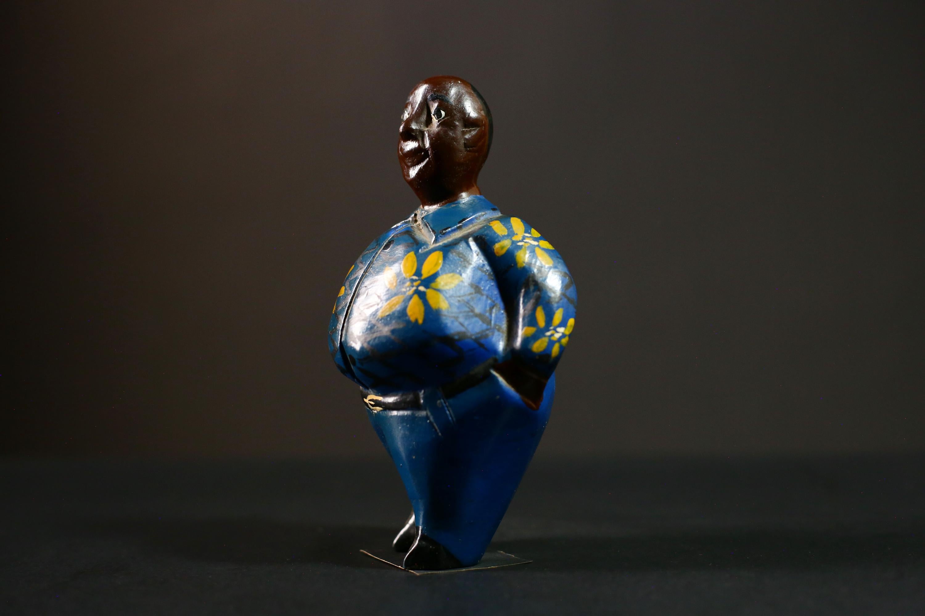 African Ken Hand-Painted Hardwood Sculpture African Art Home Decor-G4266