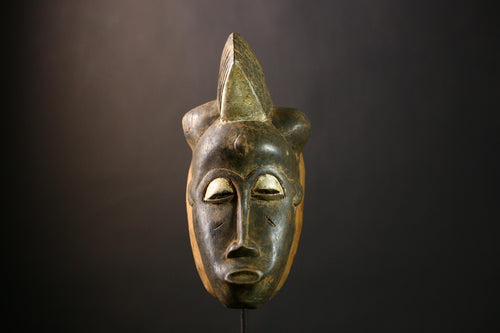 African Baule Mask Traditional Vintage Tribal Art Home Decor Collectible-G1904