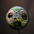 African Ashanti Mask | Hand Carved Wooden Art | Beaded Wall Decor | Unique Ghanaian Artwork | Cultural Home Accent-7978
