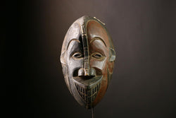 African Unique Hand Carved African Igbo Mask Wooden Wall Hanging Tribal Home Decor Art Piece-9484